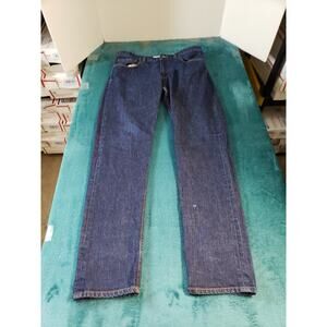 Lacoste Jeans Size 32x34 Mens Blue Pants Denim Stretch Mid Rise Slim Straight